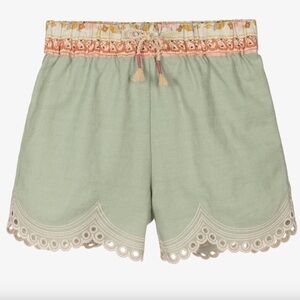 Zimmerman shorts Embroidered Green tallow embroidered light sage girls 6 NEW